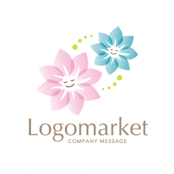 花と優しいと寄り添うのロゴ