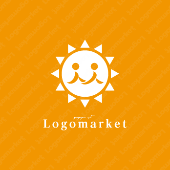 助け合いとサポートと太陽のロゴ