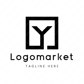 Yとyと正方形のロゴ