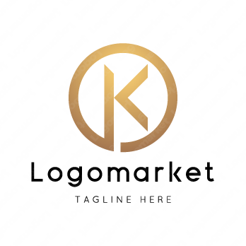 Kとkと正円のロゴ