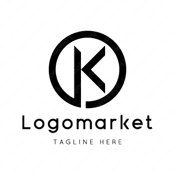 Kとkと正円のロゴ