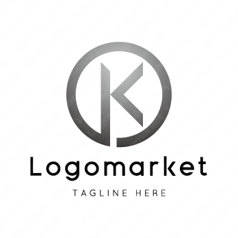 Kとkと正円のロゴ