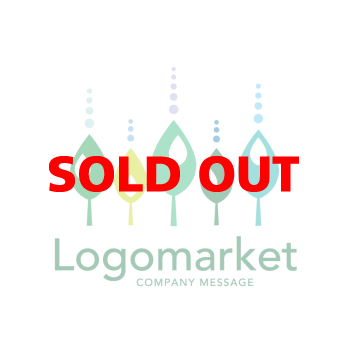 若葉と雫と癒しのロゴ