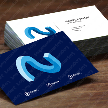 Nと繋がりと3Dのロゴ