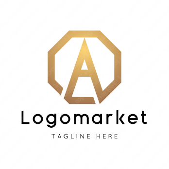 Aとaと正八角形のロゴ