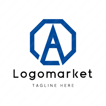 Aとaと正八角形のロゴ