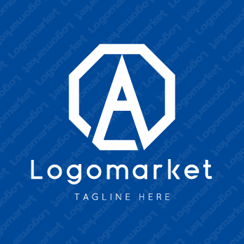 Aとaと正八角形のロゴ