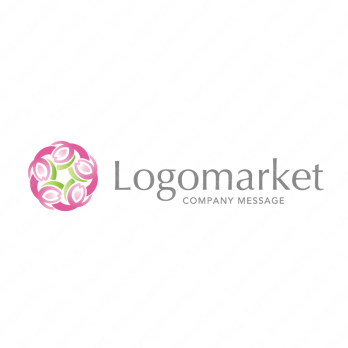 桜と優しいと繋がりのロゴ