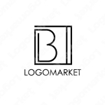 シンプルと頭文字ロゴと「B」のロゴ