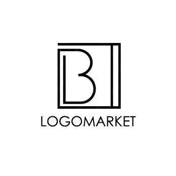 シンプルと頭文字ロゴと「B」のロゴ