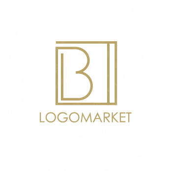 シンプルと頭文字ロゴと「B」のロゴ