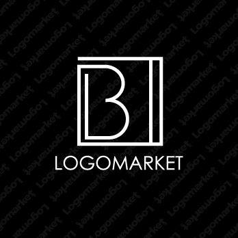 シンプルと頭文字ロゴと「B」のロゴ