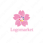 桜と虹と円のロゴ