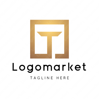 Tとtと正方形のロゴ
