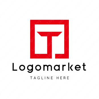 Tとtと正方形のロゴ