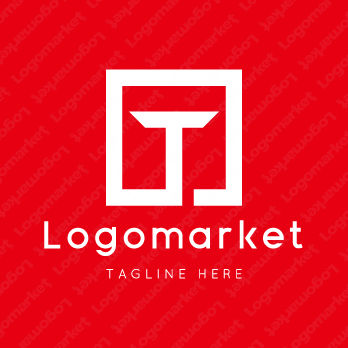 Tとtと正方形のロゴ