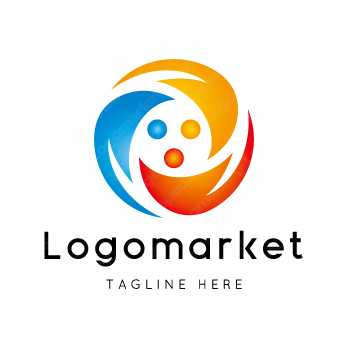 人と輪と正円 のロゴ