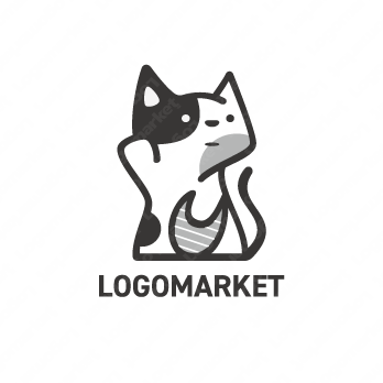 ねこと小判と三毛猫のロゴ
