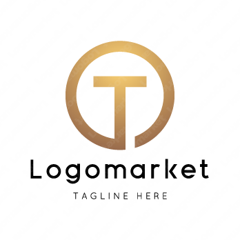 Tとtと正円のロゴ