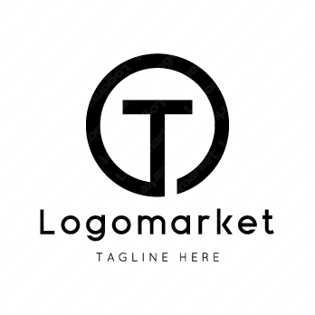 Tとtと正円のロゴ