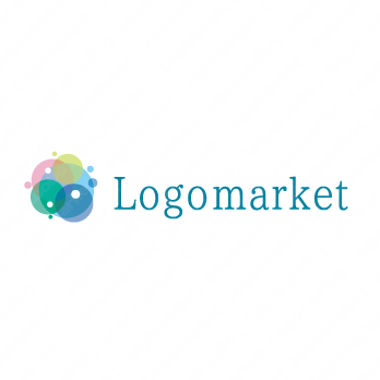 人々と繋がりとカラフルのロゴ