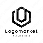 Uとuと六角形のロゴ