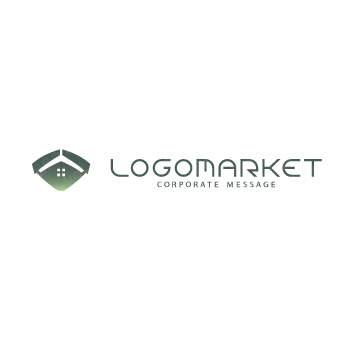 家とサンシェードと快適のロゴ