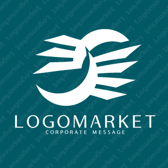 羽と抽象と強靱のロゴ