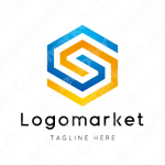 Gとgと六角形のロゴ