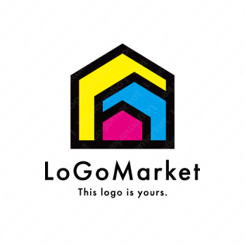 家と建物と内装のロゴ