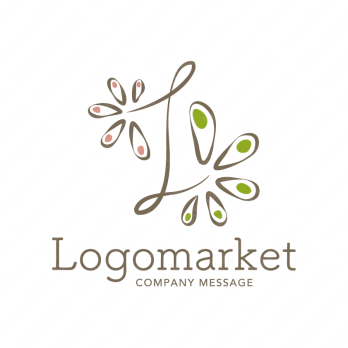 Lとネイルと手書き風のロゴ