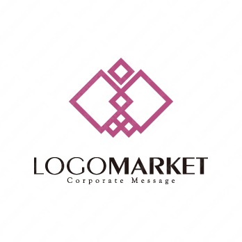 シンプルとモダンと家紋風のロゴ