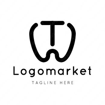 Tとtと歯のロゴ