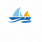 ヨットと海と挑戦のロゴ