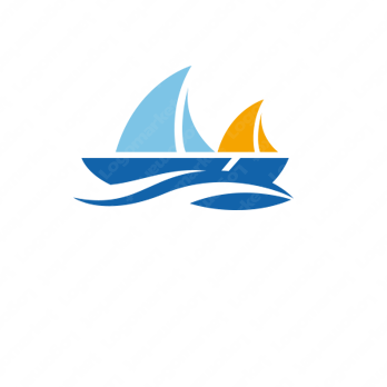 ヨットと海と挑戦のロゴ