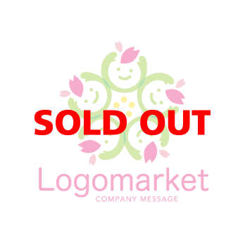 繋がりと桜とコミュニケーションのロゴ