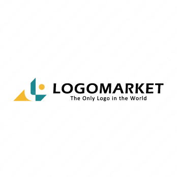 人と山とブロックのロゴ