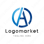 Aとaと正円のロゴ