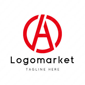 Aとaと正円のロゴ