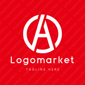 Aとaと正円のロゴ