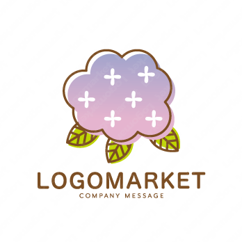 あじさいと花と団らんのロゴ
