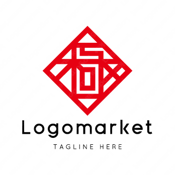 極と家紋と文字紋のロゴ