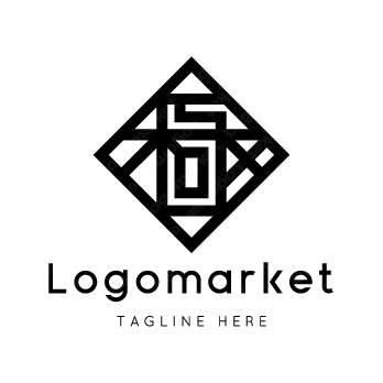極と家紋と文字紋のロゴ