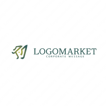 音符とステップとミュージックのロゴ