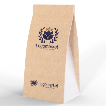 コーヒーとチューリップとナチュラルのロゴ