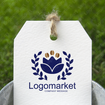 コーヒーとチューリップとナチュラルのロゴ