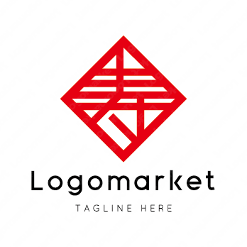 寿と家紋と文字紋のロゴ