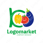 KとOKと野菜のロゴ