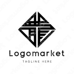 龍と家紋と文字紋のロゴ