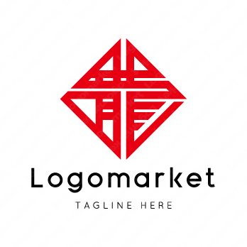 龍と家紋と文字紋のロゴ